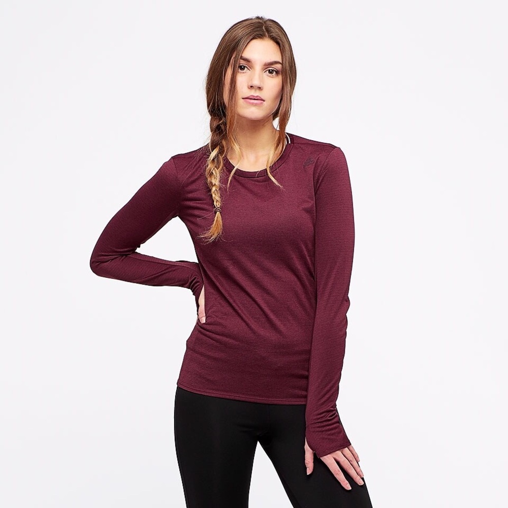Adidas Supernova Running Long Sleeved Tee Maroon